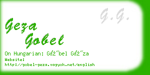 geza gobel business card